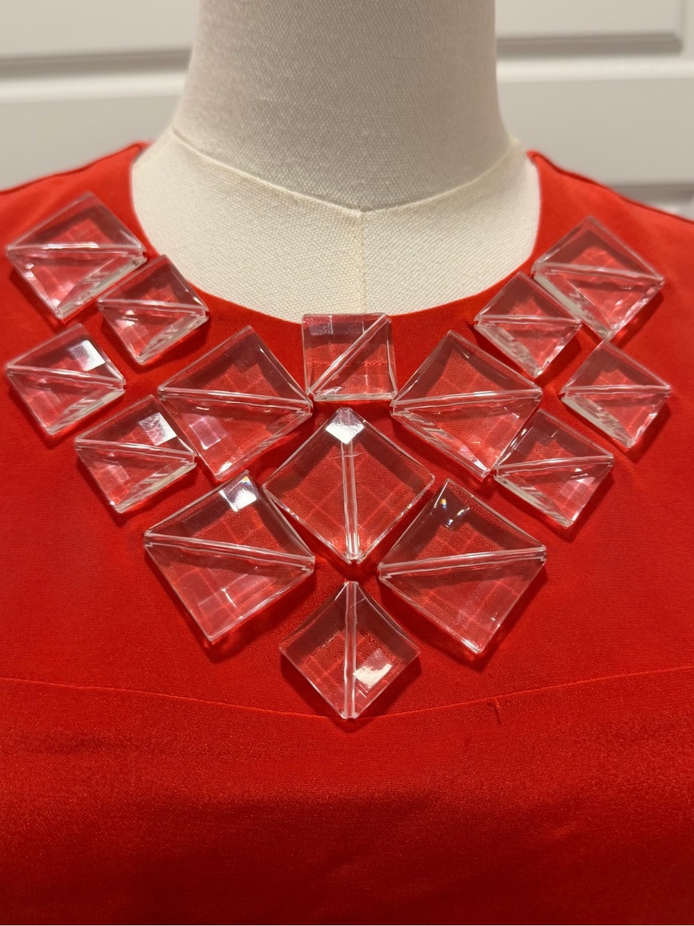 Shoshanna Red Silk Embellished Shift Dress - Women's - Picture 4 of 8